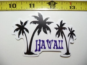 HAWAII LETTERS WITH PALM TREES DECAL STICKER BEACH VACATION PARADISE - Picture 1 of 1