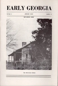Native Americans / Early Georgia Volume 1 Number 4 Spring 1955 1st ed Georgia - Picture 1 of 1