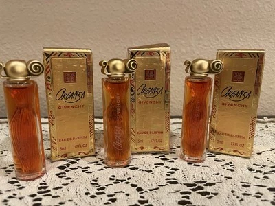 3 Vtg 90's Givenchy Organza Org Formula Eau De Parfum Travel Size Splash .17 oz - Image 1 of 4