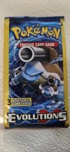POKEMON XY EVOLUTIONS 3 CARD BOOSTER PACK BLASTOISE ARTWORK (1) NEW PACK - Foto 1 di 2