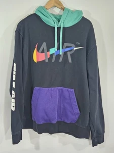 Nike Air Game Changer Hoodie Mens Size XL Spell Out Color Block Black CQ7171-010 - Picture 1 of 5