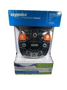 Soffione doccia quadrato cromato Oxygenics - 6 impostazioni - 35288 - Nuovo - Foto 1 di 6