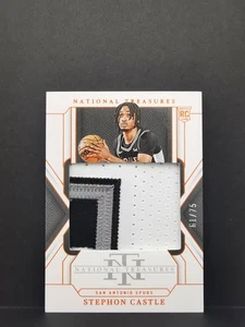Stephon Castle 2024-25 Panini National Treasures Orange Patch /75 Rookie RC #153 - Picture 1 of 2