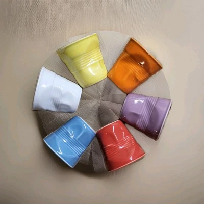  6  Tasses Gobelet Revol Froissées Café expresso  6 couleurs   - Photo 1/4