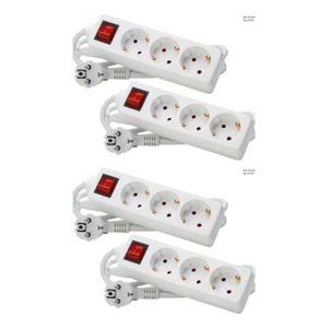 Kopp 3-fach Steckdosenleiste mit Schalter 4er Steckdose 1,4m Mehrfachstecker 4x - Photo 1/5