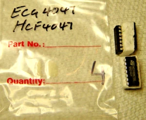 (4) HCF4047BE CMOS, Low-Power Monostable/Astable Multivibrator, w/DIP14 Sockets - Picture 1 of 3