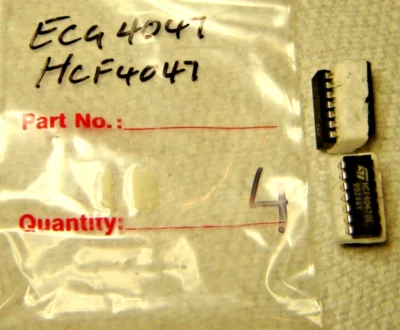 (4)  HCF4047BE CMOS, Low-Power Monostable/Astable Multivibrator, w/DIP14 Sockets - Image 1 of 3