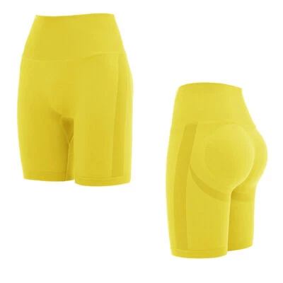 Pantalones Cortos de Yoga para Mujer Cintura Alta Control Abdomen Adelgazante Botín Levantamiento de Glúteos Leggings Foto 1 de 4