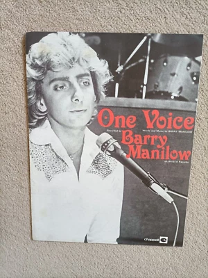 Vintage Sheet Music - 'One Voice' - Barry Manilow - 1979 copy - Image 1 of 2