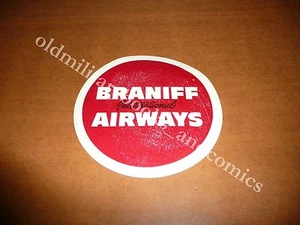 BRANIFF AIRWAYS VECCHIO ADESIVO AIRLINE STICKER FLUGLINIE AUFKLEBER CIRCA 1960 - Imagen 1 de 1
