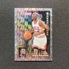 1996-97 Topps MICHAEL JORDAN #PF-3 Pro Files INSERT - HOLOFOIL PRIZM - NBA CARD