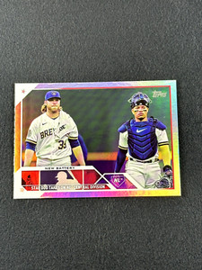 2023 Topps Update CORBIN BURNES & WILLIAM CONTRERAS Rainbow Foil #US251 Brewers