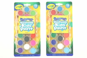 Crayola Washable Kids' Paint 18-Color 2 Set With Brush Paint Set - Picture 1 of 5