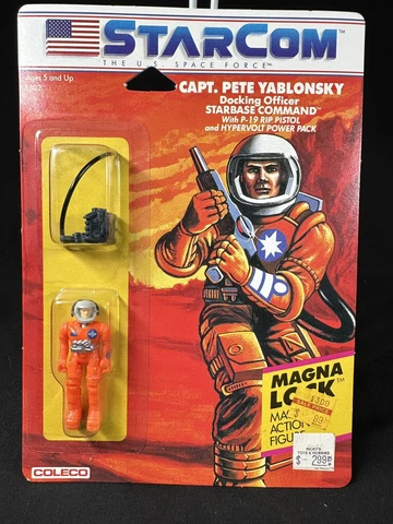 1986 Coleco STARCOM Capt. Pete Yablonsky Docking Officer Sealed on Cardback Cover