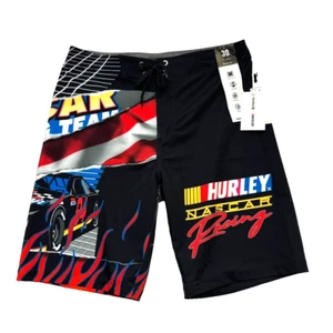 Hurley NASCAR Herren 30" x 18" Boardshorts schwarz Phantom Eco Team Racing neu mit Etikett $ 75 - Bild 1 von 4