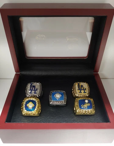 Los Angeles Dodgers - Championship 5 Ring Set W Box. Kershaw, Garvey, Hershiser Cover