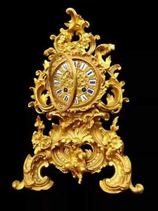 Antique Clock French Bronze 19th Century Ormolu Signed Bell Striking Mantel - Foto 1 di 21
