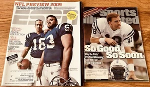 Peyton Manning Indianapolis Colts 1999 Sports Illustrated AND 2009 ESPN Magazine - Picture 1 of 1