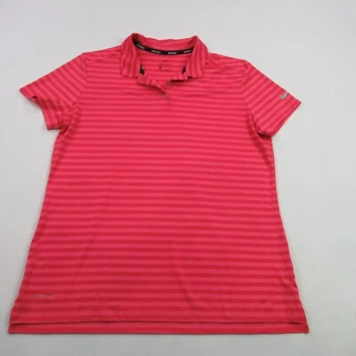 Camisa Nike Para Hombre Grande Manga Corta Rayas Rosa Cuello Informal Clásico Golf Foto 1 de 4