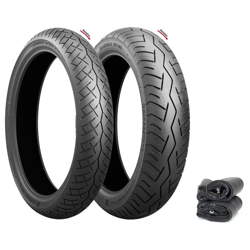 Bridgestone Battlax BT-46 Tire Set Honda CB750A 1976 CB750K 77-78 Tires + Tubes - Image 1 of 1