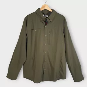 UPF50+ Sun Block UV Shirt Mens MEDIUM Long Sleeve Performance Fishing Hiking NWT - Picture 1 of 15