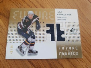 2002-03 SP GAME USED FUTURE FABRICS GOLD ILYA KOVALCHUK JERSEY 48/99