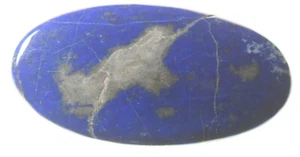 GROSSER LAPISLAZULI PALMSTEINKRISTALL MIT PYRIT & UV FLUORESZENZ 45g & 70mm - Bild 1 von 2