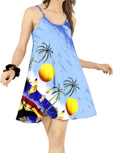 LA LEELA Women's Beach Dress Summer Swimsuit Cover Up Swimwear XL Royal Blue_Z11 - Picture 1 of 3