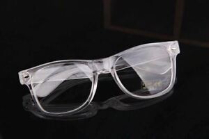 Men's Women VINTAGE RETRO Style Clear Lens EYE GLASSES Transparent Crystal Frame