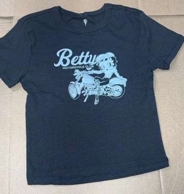 CAMISA CROP TOP CLUB MOTO BETTY BOOP TALLA GRANDE NUEVA Foto 1 de 2
