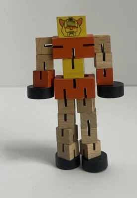 Transformer ~ Robot  / Wooden Car ~ Tension Figure ~ Rare / Vintage ~ Preowned - Image 1 of 4