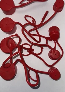 Rubber Dust Caps Plugs for Flat Face Hydraulic Skid Steer Quick Couplers, 4 Sets - Picture 1 of 2