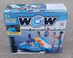 Wow Big Wave Dock Lake Backyard Slide Inflatable Summer Water Play - Picture 1 of 6