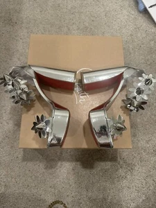 Christian Louboutin Daisy Spikes Alta 130 Silver Platform Heel Sandal Pump 40 - Picture 1 of 10