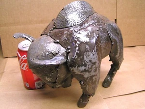 Metal Art Buffalo Bison, Junk Iron Art, #z - Picture 1 of 6