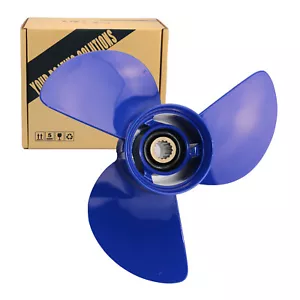 Boat Propeller 13x19-K For Yamaha Outboard F 70-115 hp 15 Spline OEM Blue Prop - Bild 1 von 9