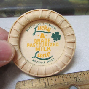 Milk Bottle Cap from Lucky Lane creamery, grade A milk, Ritzville Washington - Picture 1 of 2