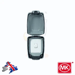 MK Electric 1-Gang Outdoor wetterfeste Glocke Druck IP56 K46111 grau - Bild 1 von 1