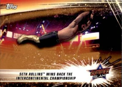 2019 Topps WWE Summerslam Bronze #93 Seth Rollins Wins Intercontinental Champ. - Image 1 of 2
