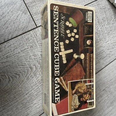 Vintage Scrabble Sentence Cube Game 1971 Selchow & Righter Co, USA, Complete - Image 1 of 2