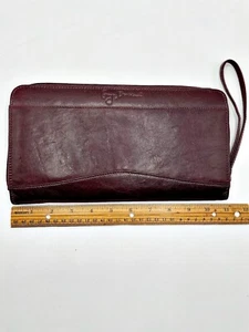 Vintage Giorgio Bernini Leather Wristlet Men's Travel Bag 10.5"L x 6"H x .75"W - Picture 1 of 6