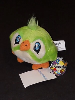 Neopets 2004 Pawkeet Green Petpet 4" Mini Plush TAGS #70061 Limited Too Vintage - Image 1 of 4