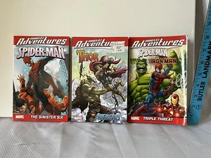 Marvel Adventures Lot Of 3 Spider-Man, Hulk & Iron Man & Thor Paperback Books - Imagen 1 de 12