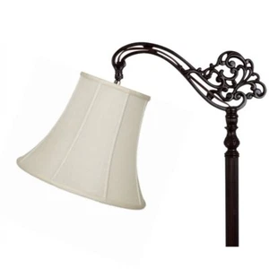 Eggshell Silk 10 Inch Bell Lampshade with Uno Fitter - Picture 1 of 2