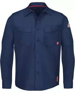 Bulwark iQ Series Endurance Work Shirt Men's 5XL Royal Blue Button Up ERK882 - Picture 1 of 4