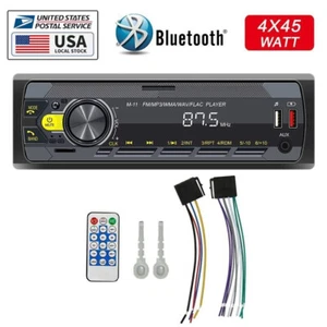 Single 1 Din Car Stereo Radio Bluetooth MP3 Player In-dash Head Unit 32G TF Card - Bild 1 von 19