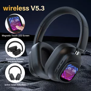 LCD Bluetooth Kopfhörer Over Ear Kabellos HiFi Stereo Wireless Headset Ohrhörer - Bild 1 von 15