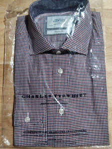 Camisa Charles Tyrwhitt Para Hombres 15.5 ~33 Abotonada Sarga Sin Hierro Calce Clásico - Imagen 1 de 6