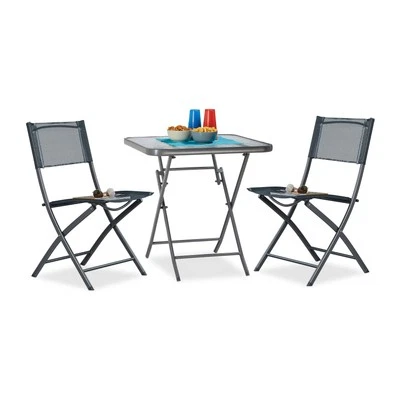 Balkontisch klappbar klappstuhl balkon Gartensitzgruppe Klapptischset wetterfest - Bild 1 von 4