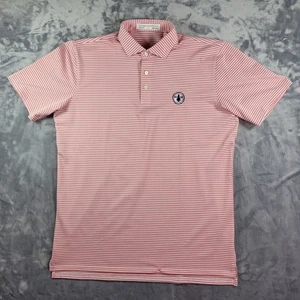 Polo de golf Holderness and Bourne ajuste a medida logotipo rayas grande rosa blanco - Imagen 1 de 6